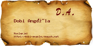 Dobi Angéla névjegykártya